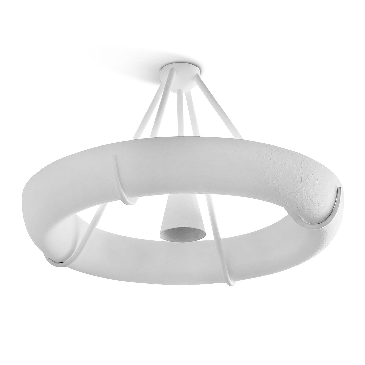 Bespoke Sculptural Plaster Chandelier in the Jean-Michel Frank Manner